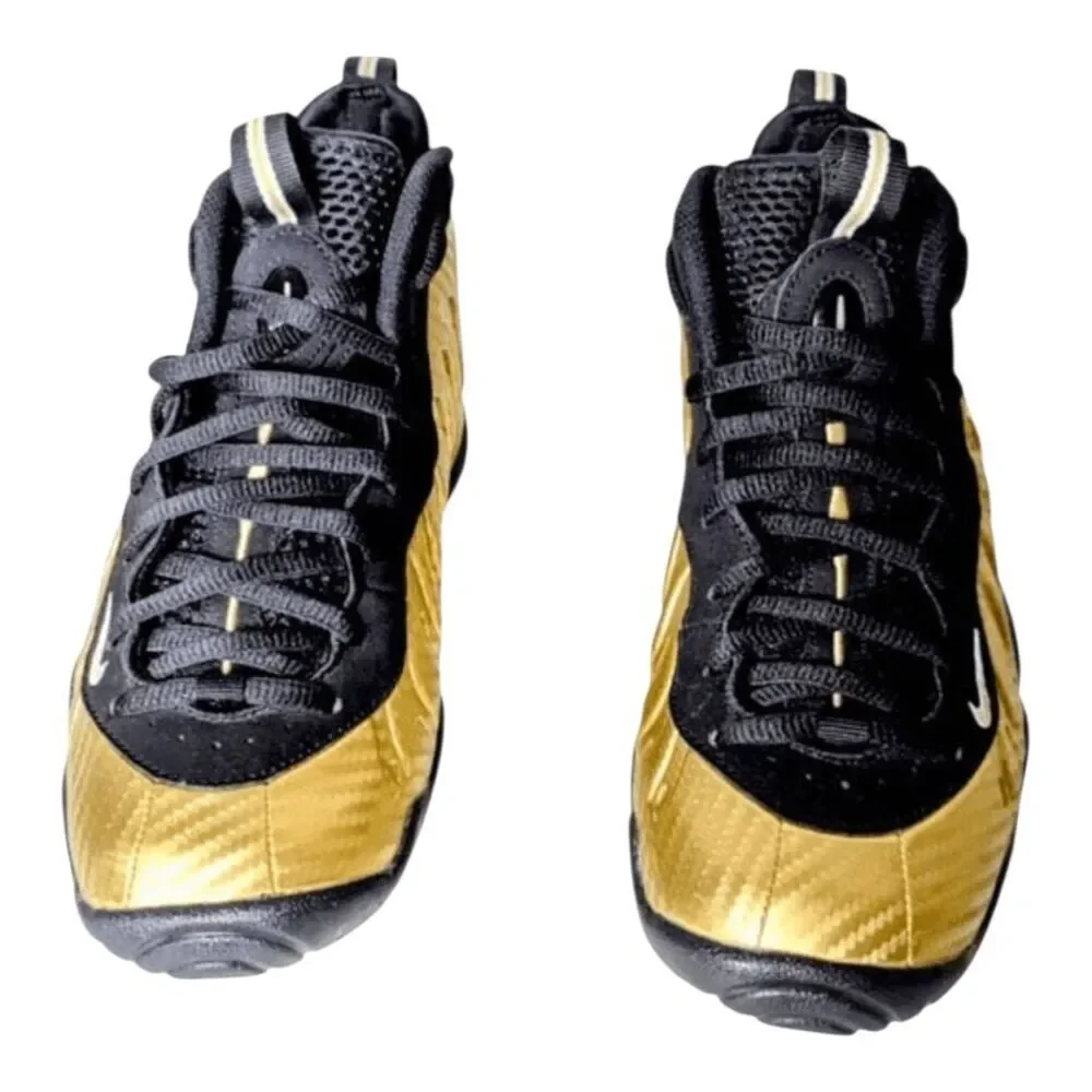 NIKE Air Foamposite Pro GS 'Metallic Gold' Sneakers Size 4Y